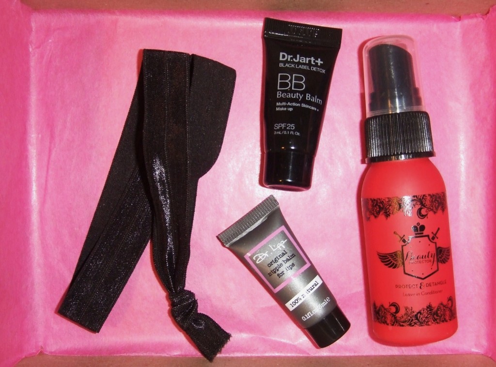 Birchbox No. 4: Beauty Protector, Dr. Lipp, twistband, Dr. Jart+ & Ghirardelli