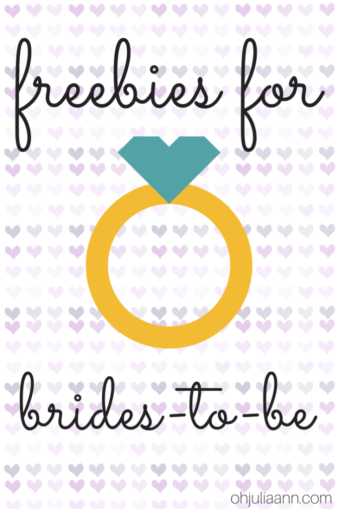 Wedding Wednesday | Freebies for Brides-To-Be