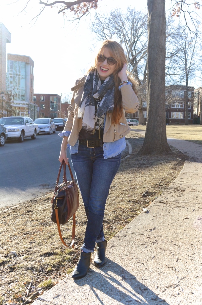 tee - jeans - leopard boots - layers (1)