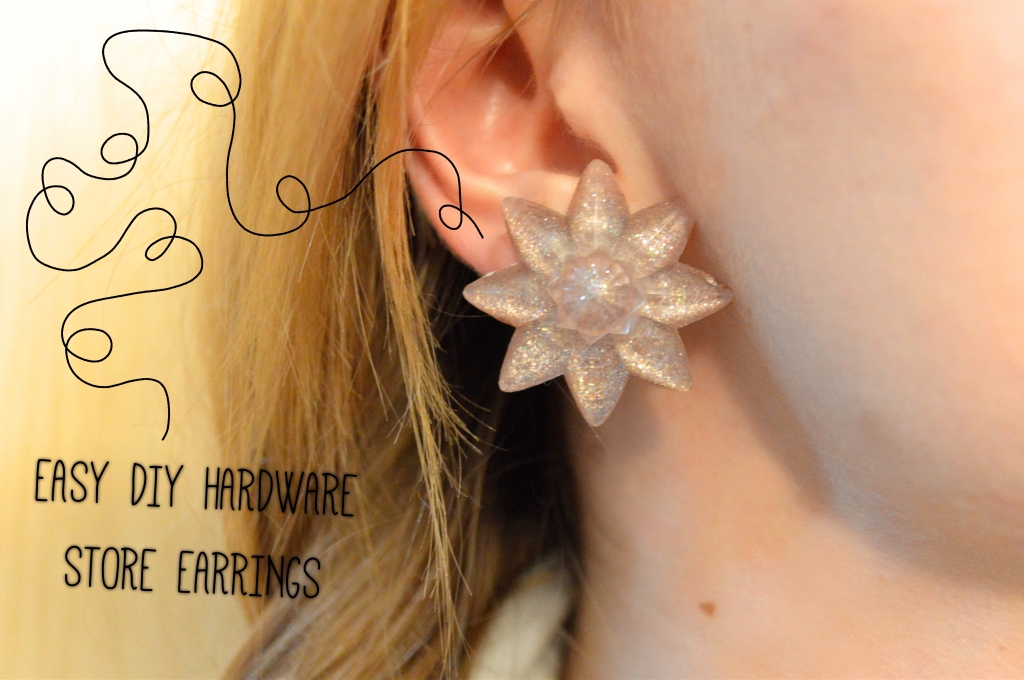 Hardware Store Jewelry | DIY Rosette Mirror Clip Earrings