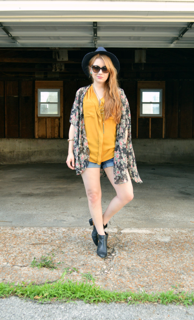 Floral Kimono - Leopard Naturalizer Booties - Summer Outfit (5)