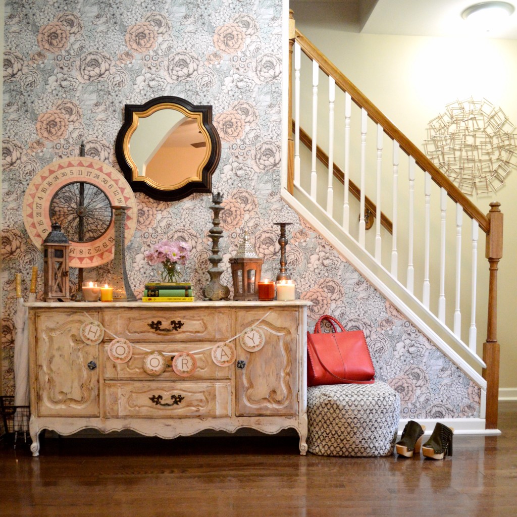 Oh Julia Ann Walls Need Love Removable Wallpaper Floral Home Interior Design Stairs Shabby Chic Vintage House (2)