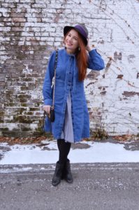 denim shirt tied over dress Denim shirt : r/KibbeRomantics