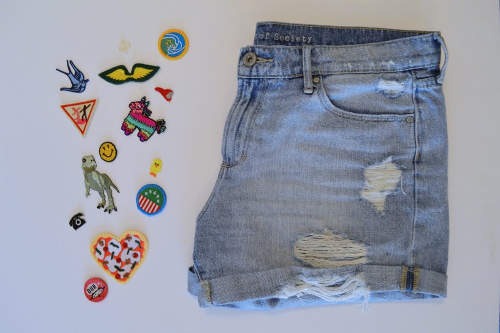 Designer-Inspired DIY Distressed Patch Denim Shorts – Oh, Julia Ann