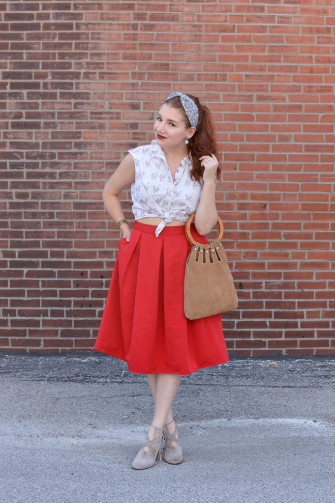 Very Vintage | Retro Top and Bag with a Circle Skirt for Late Summer