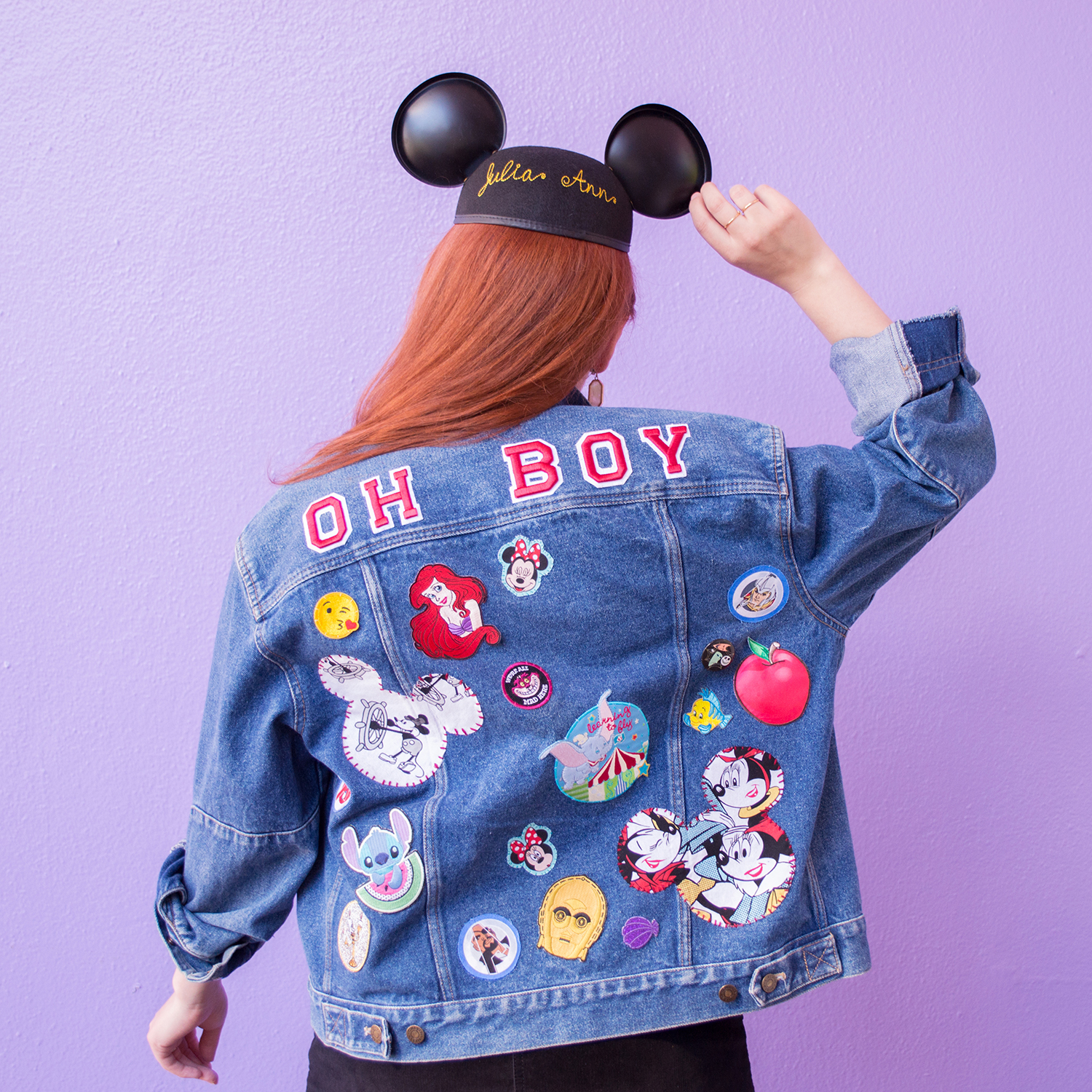 DIY Disney Denim Jacket with Homemade Patches – Oh, Julia Ann